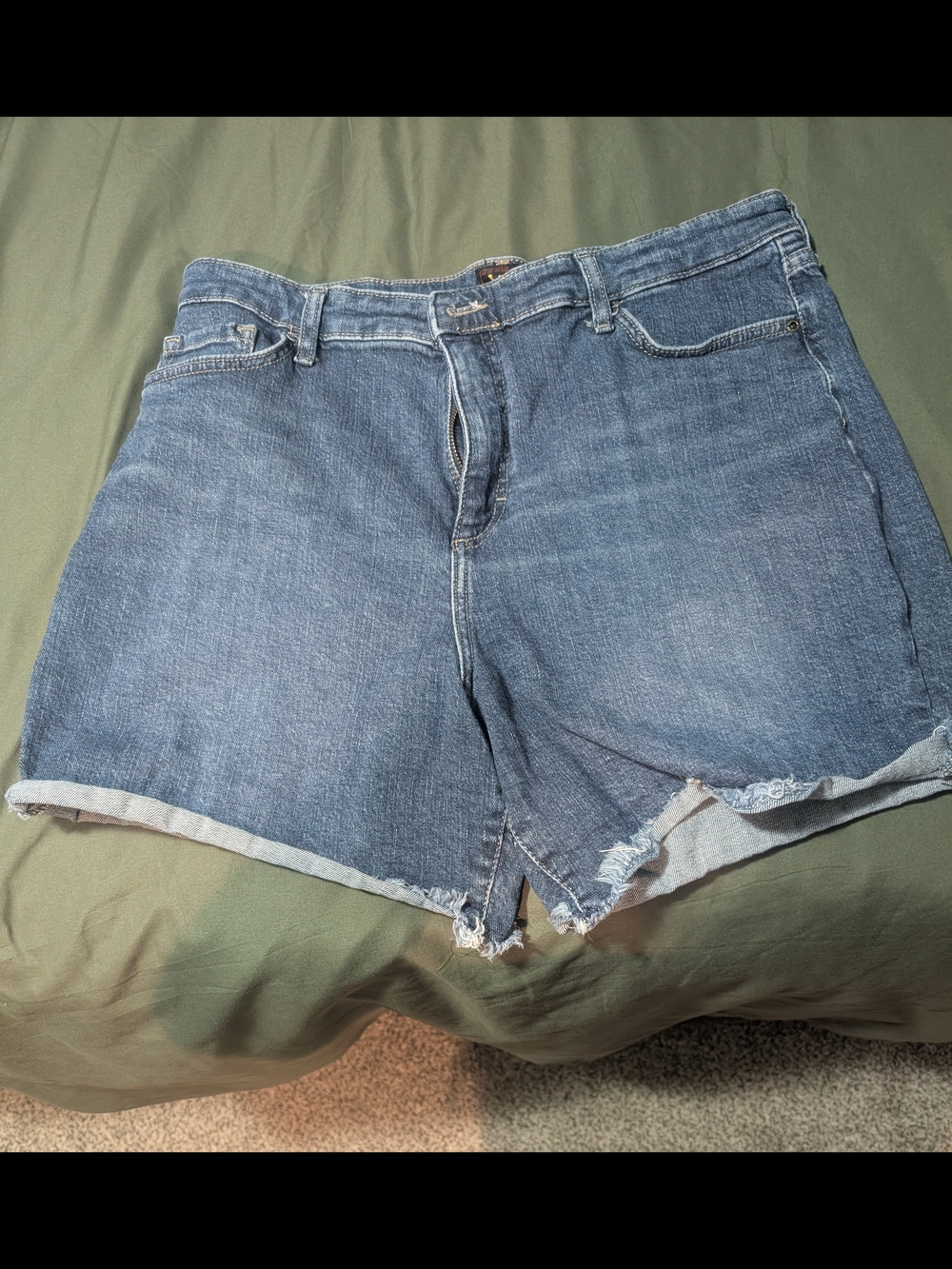 Lee Women's Distressed Denim Shorts - Blue